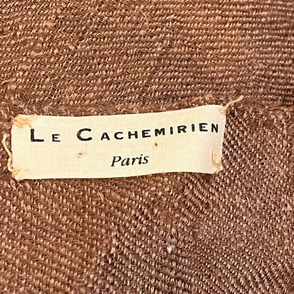 WILL NOT TAKE LESS Le Cachemirien Paris Brown Scarf - Picture 3 of 5